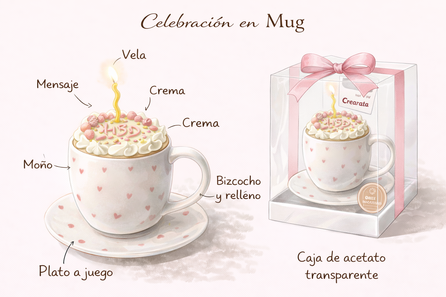 Celebración en Mug
