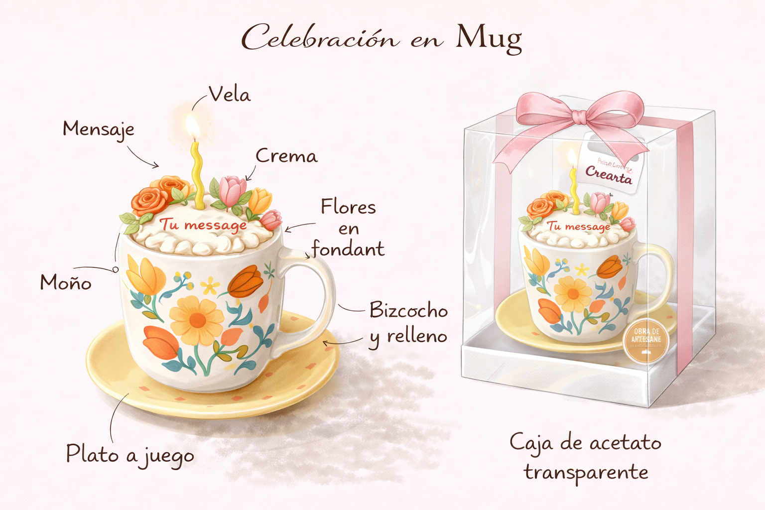 Celebración en Mug