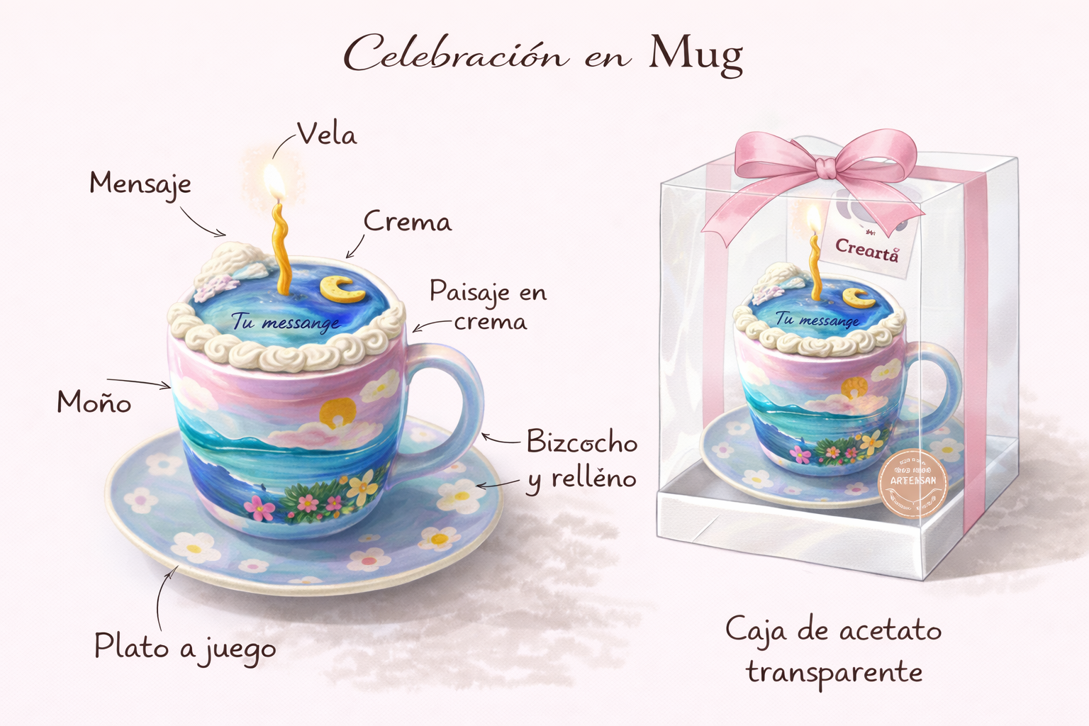 Celebración en Mug