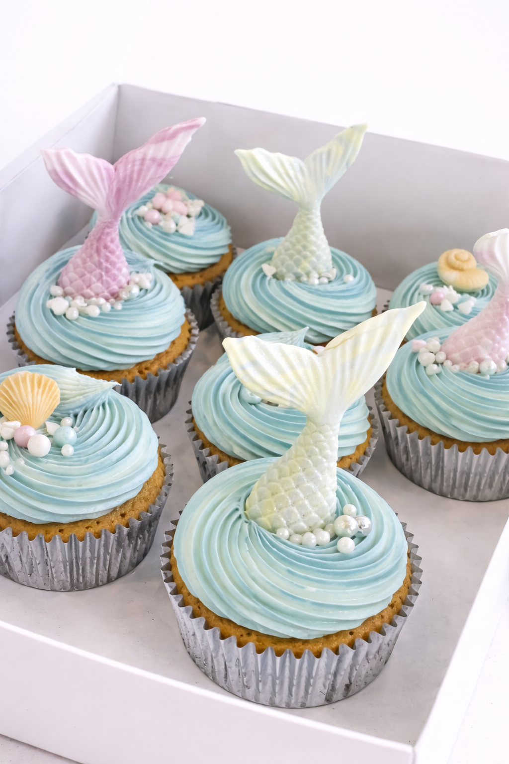 Cupcakes Sirena Aguamarina