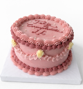 Torta vintage rosada retro