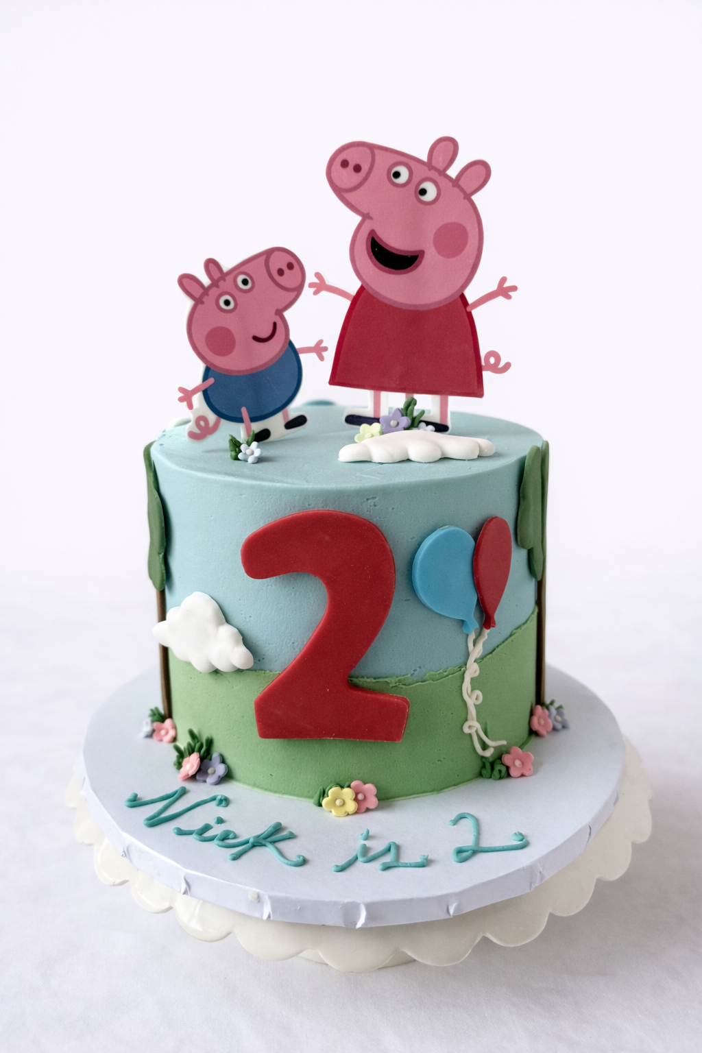 Torta Pepa pig en crema 1 piso