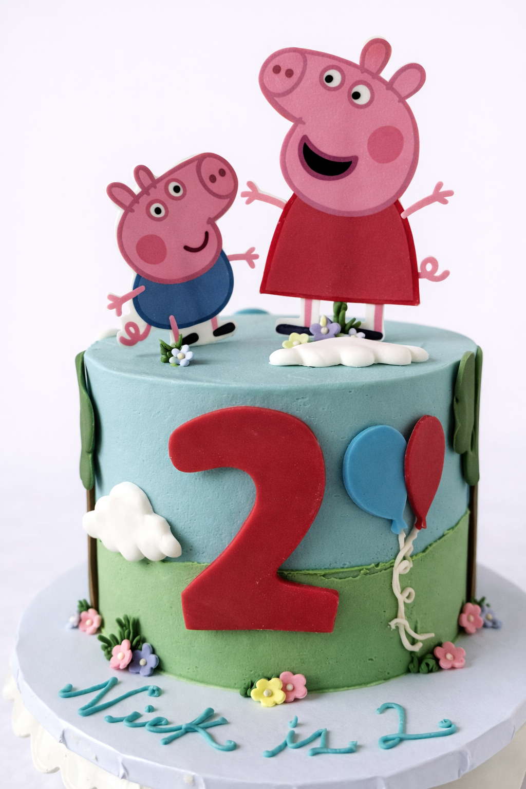Torta Pepa pig en crema 1 piso