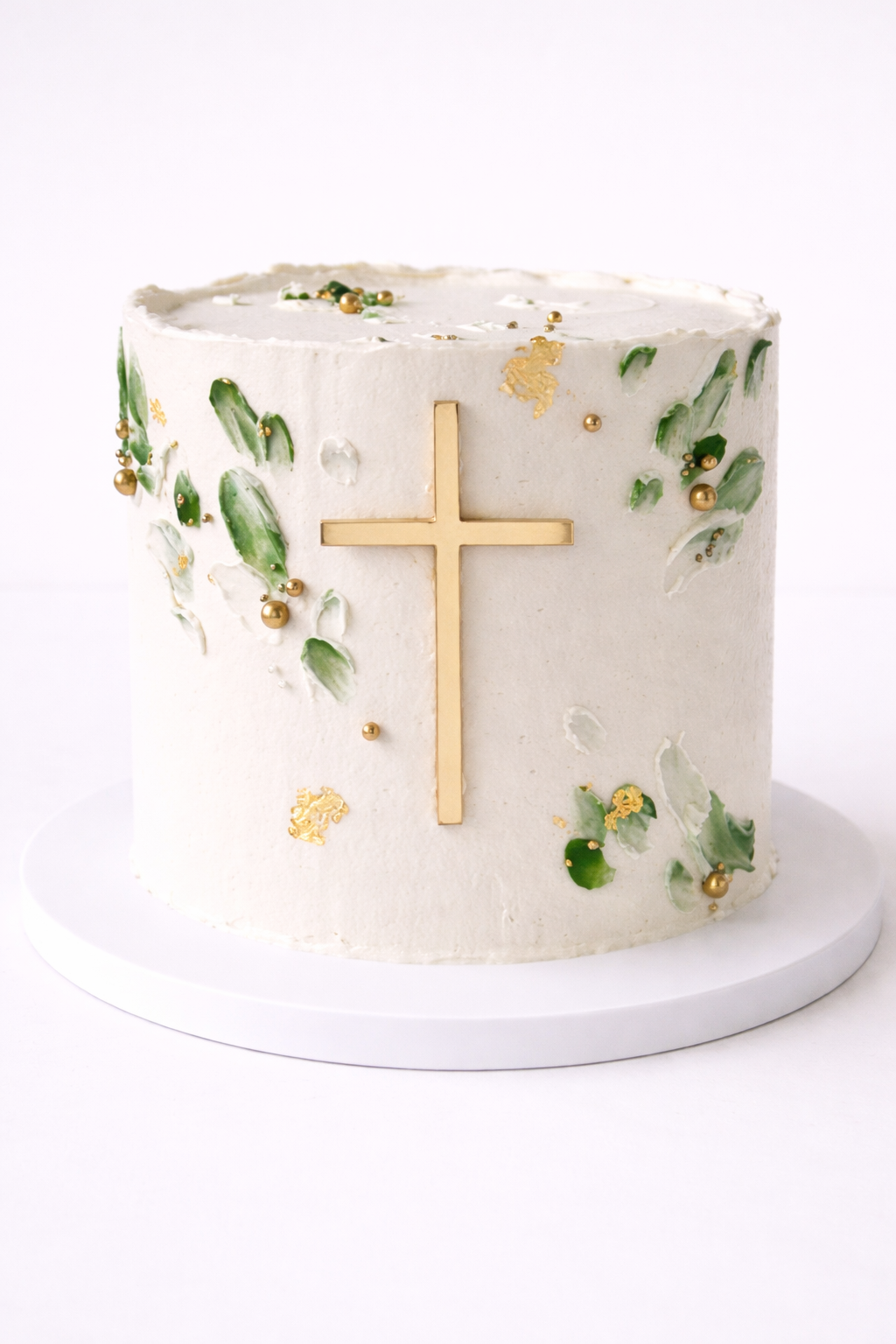 Bautizo crema con cruz 1 piso