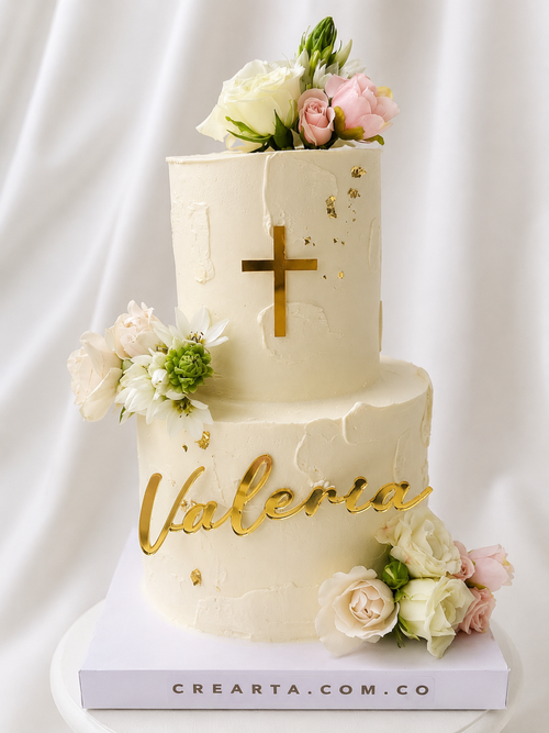 Torta Primera comunion con topper en Bogotá 