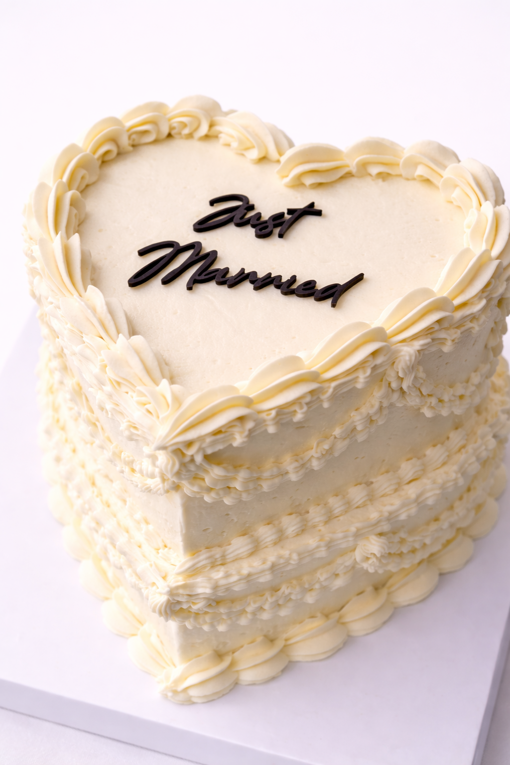 Torta Corazon 2 pisos Just Married