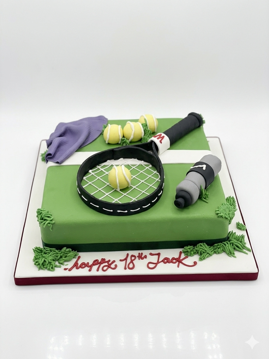 Torta Cuadrada tennis fondant Bogotá