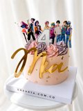 Torta K-Pop Rosada con Topper Bogotá