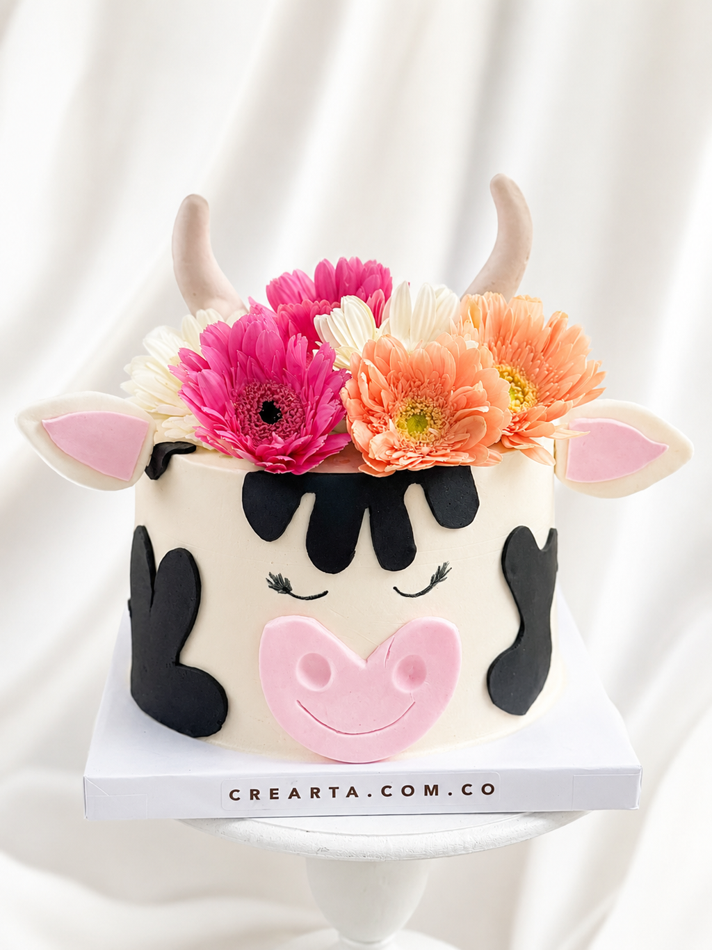 Torta Vaca con flores Bogotá