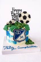 Torta futbol en crema millonarios Bogotá