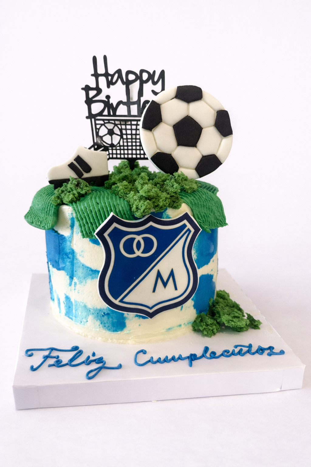 Torta futbol en crema millonarios Bogotá