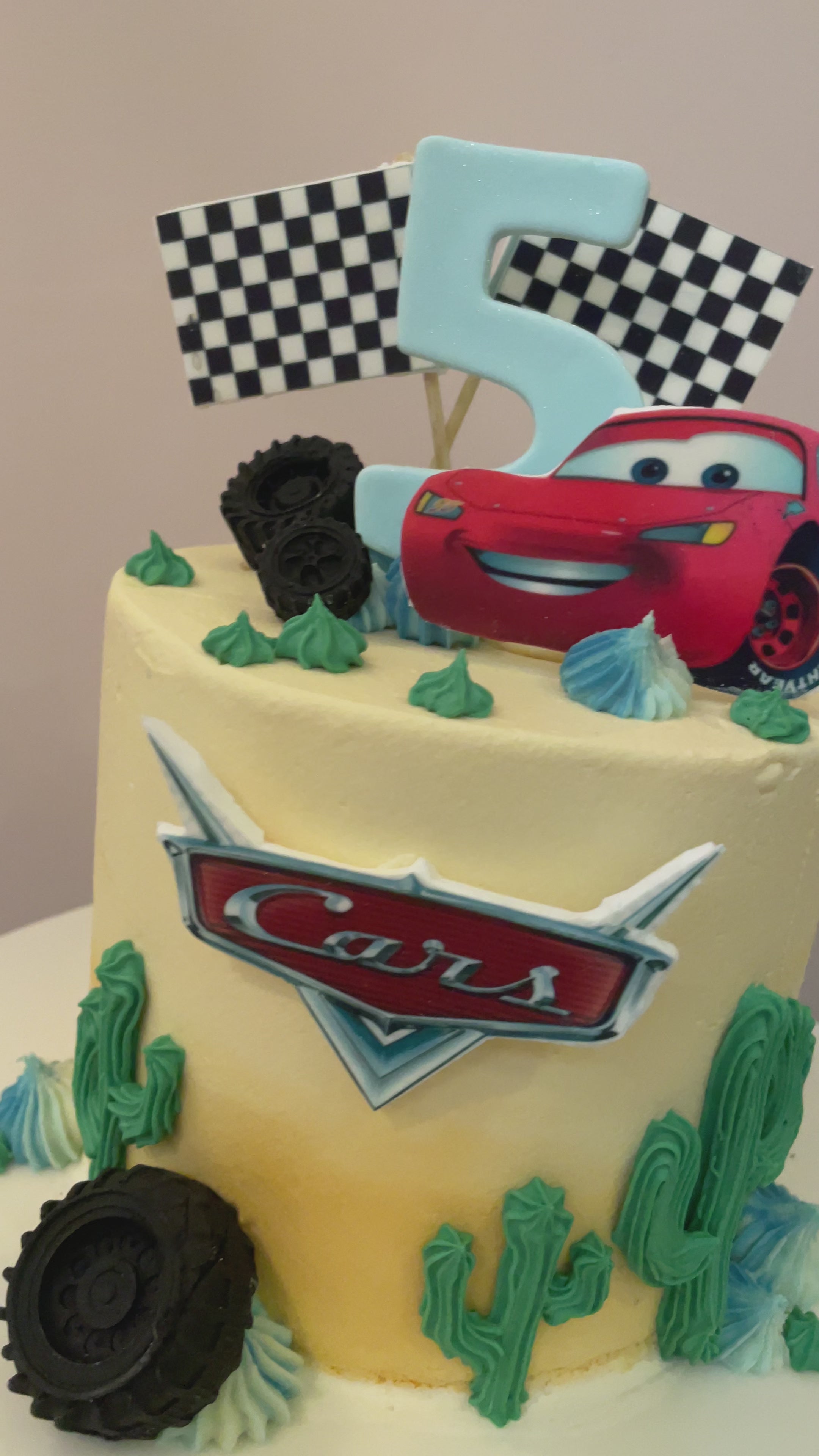Torta Cars en crema 1 piso