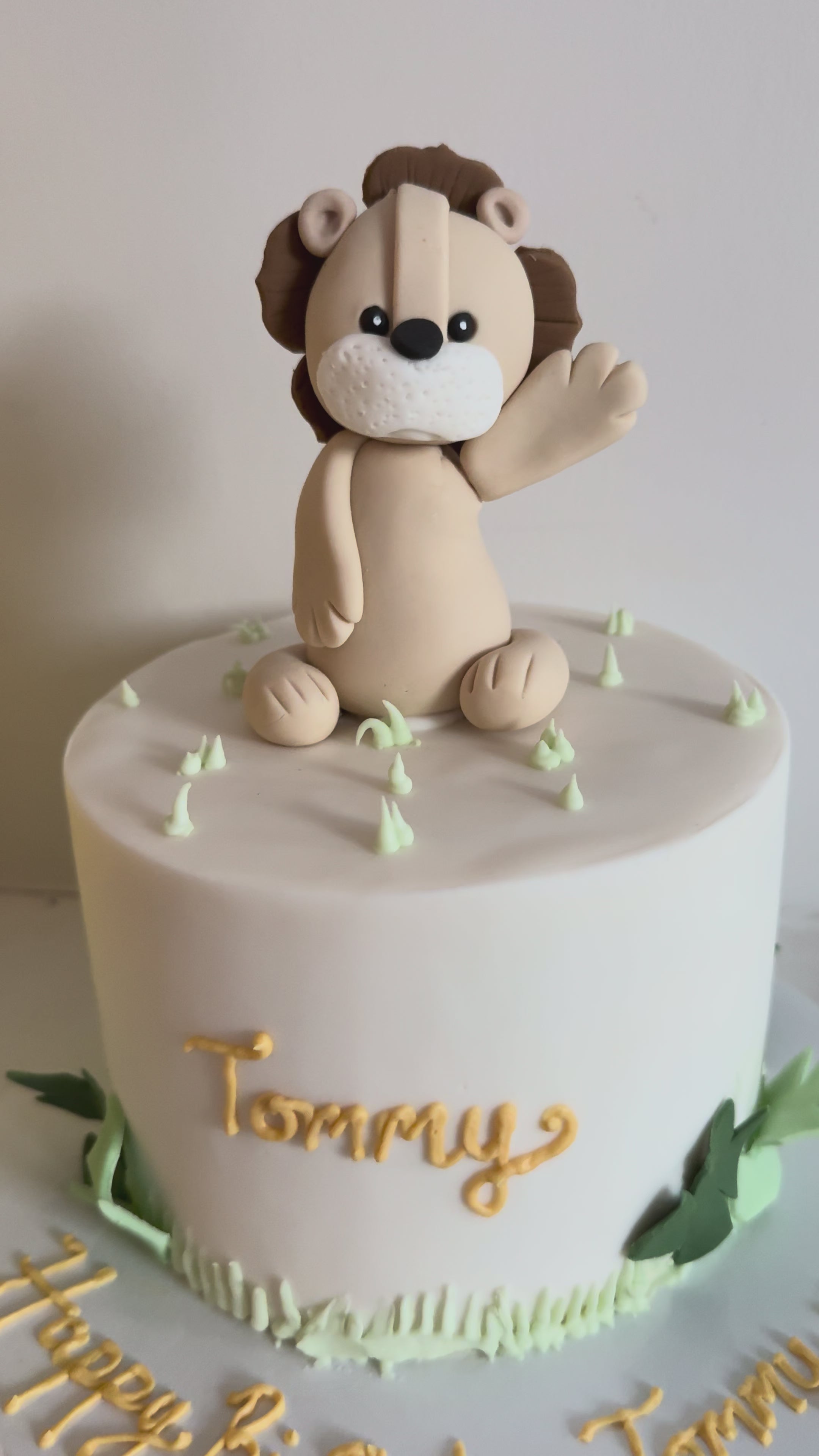 Torta leon en fondant