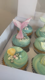Cupcakes Sirena Aguamarina