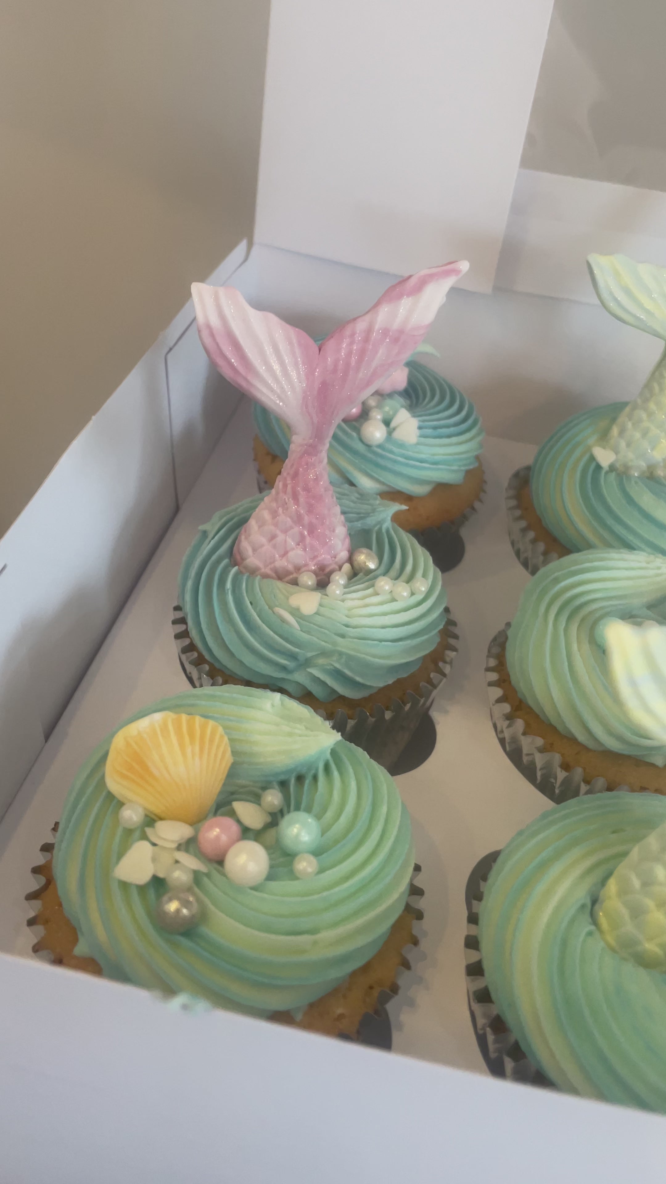 Cupcakes Sirena Aguamarina
