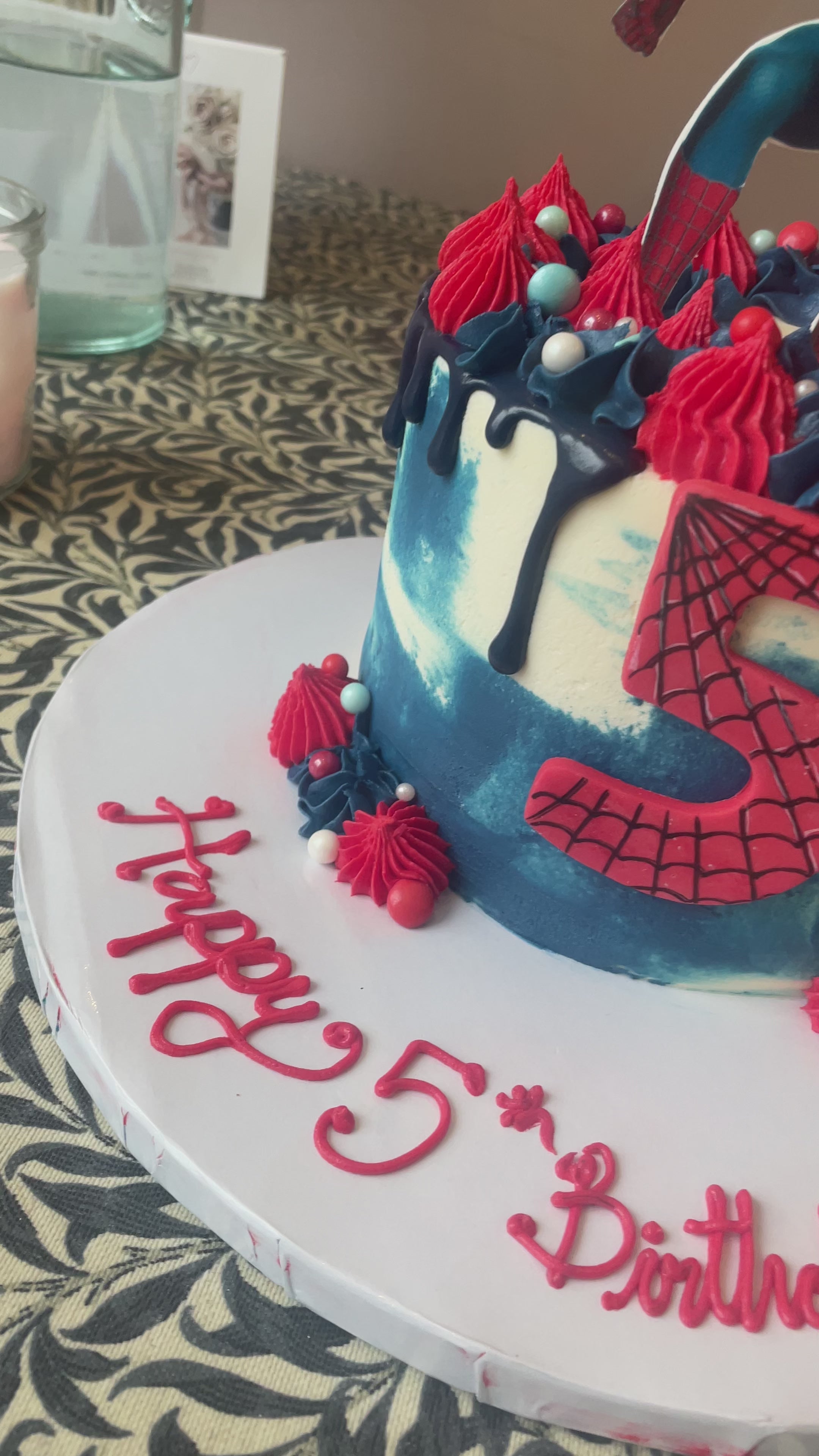 Torta Spiderman crema