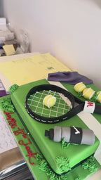 Torta Cuadrada tennis fondant Bogotá