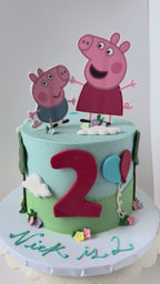 Torta Pepa pig en crema 1 piso