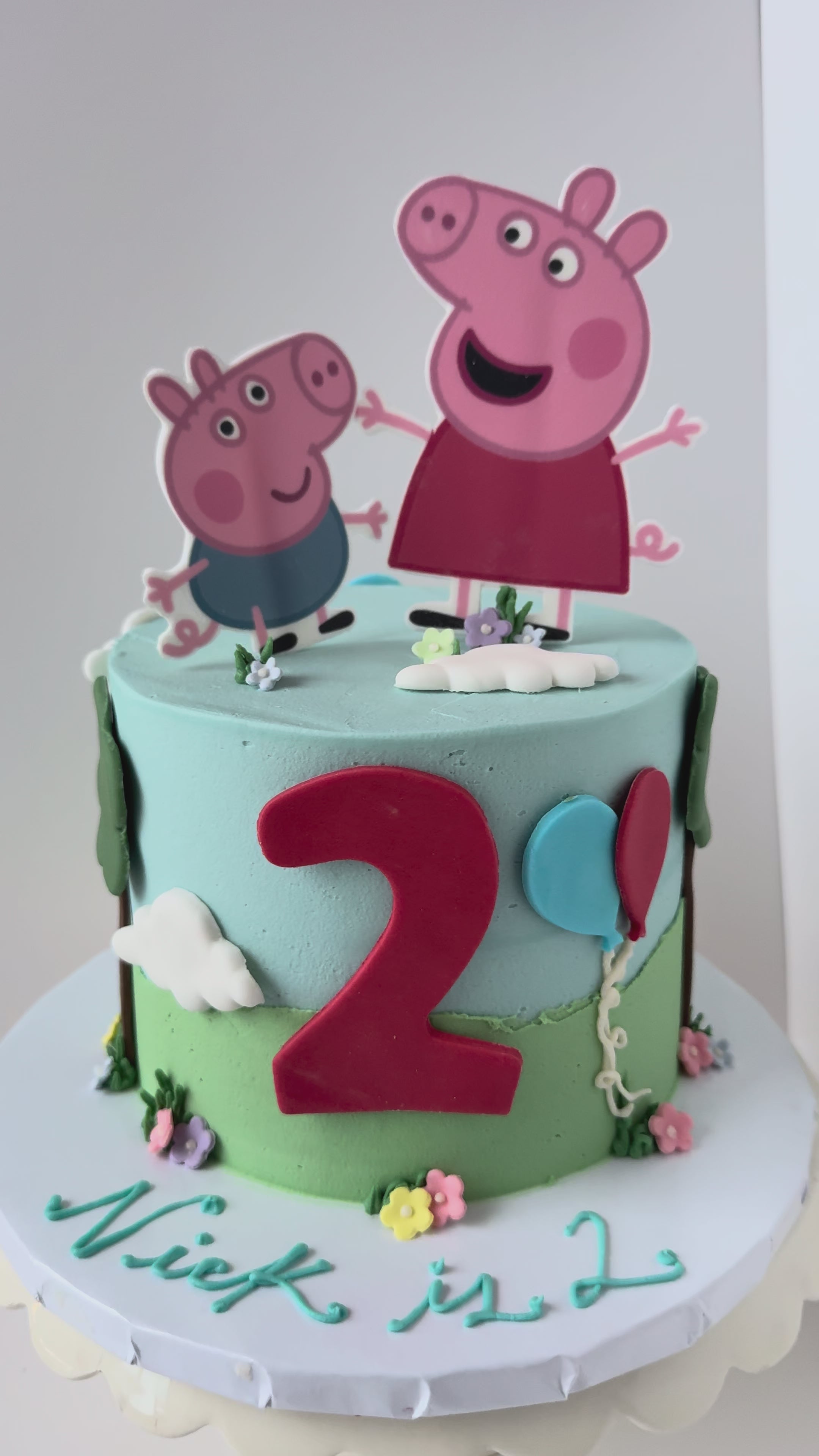 Torta Pepa pig en crema 1 piso