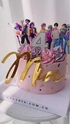 Torta K-Pop Rosada con Topper Bogotá