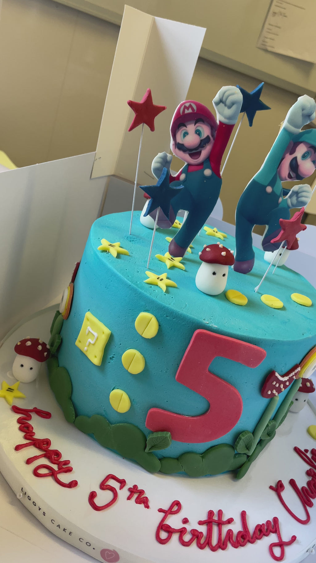Torta Mario Bros crema