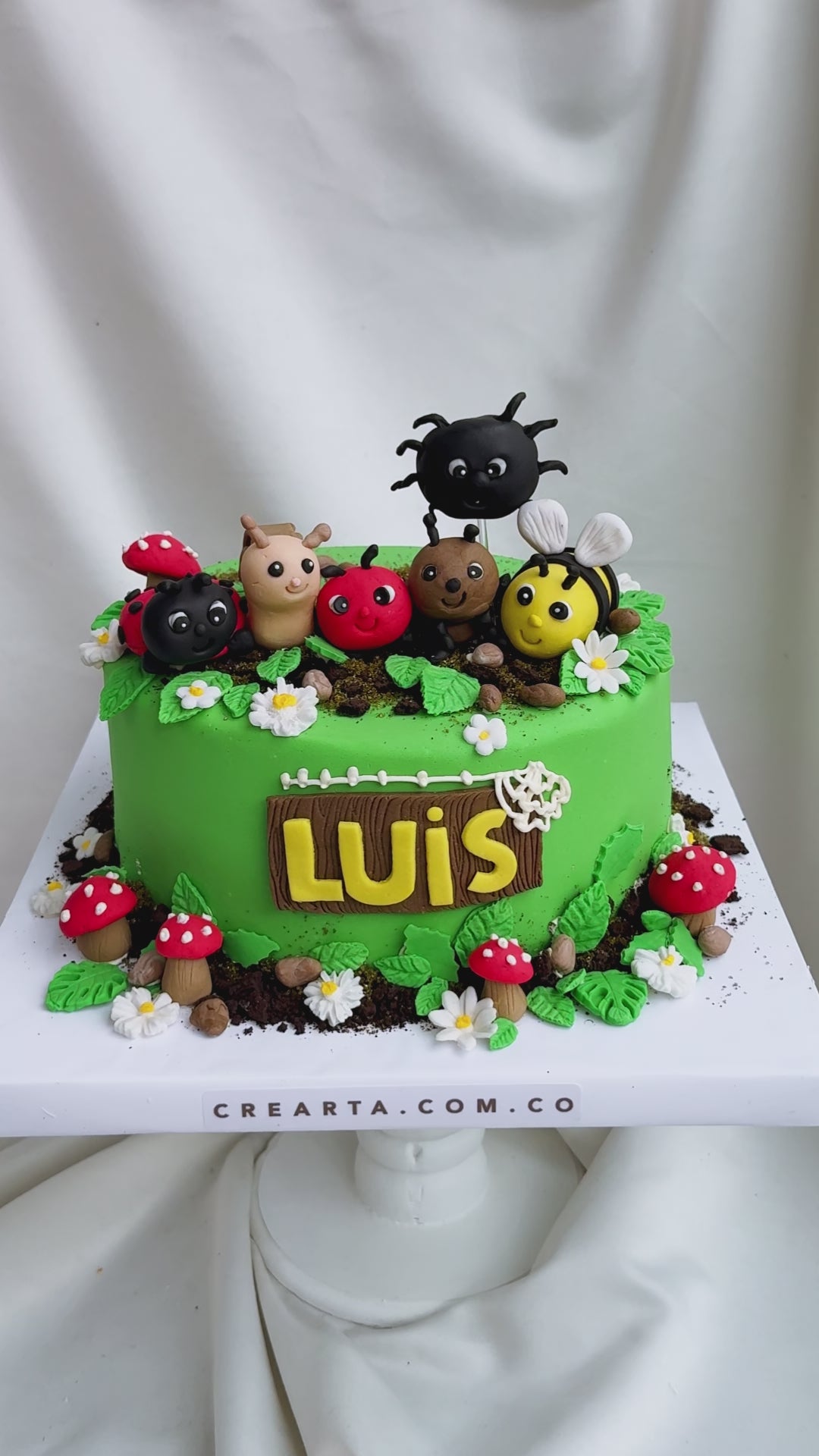 Torta Bichos en Fondant